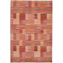 Hand Made Rug Mosaic Pakistan 200x295 Brick Red