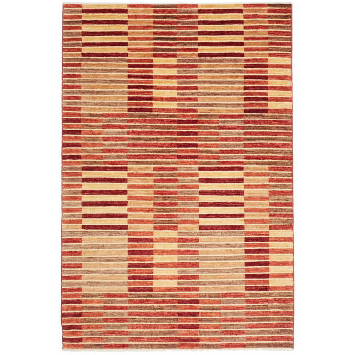 Hand Made Rug Mosaic Pakistan 154x200 Brick Red