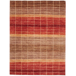 Hand Made Rug Mosaic Pakistan 155x207 Brown Red