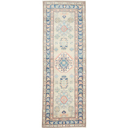Hand Made Rug Kazak Afghanistan 84x240 Beige Bl