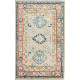 Tappeto Originale Kazak Afghanistan 77x127 Beig