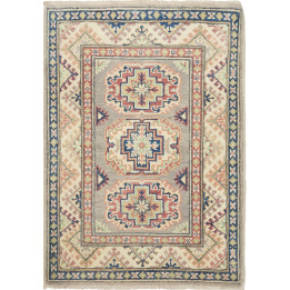 Hand Made Rug Kazak Afghanistan 64x93 Grey Ivor