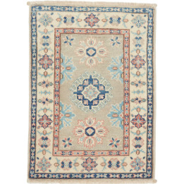 Hand Made Rug Kazak Afghanistan 62x86 Beige Blu