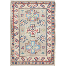 Hand Made Rug Kazak Afghanistan 61x91 Beige Lig