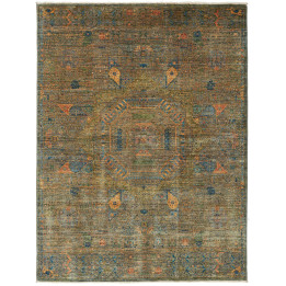 Hand Made Rug Kairo Pakistan 154x202 Olive Gree