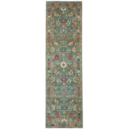 Tappeto Originale Floralia Pakistan 83x298 Verd