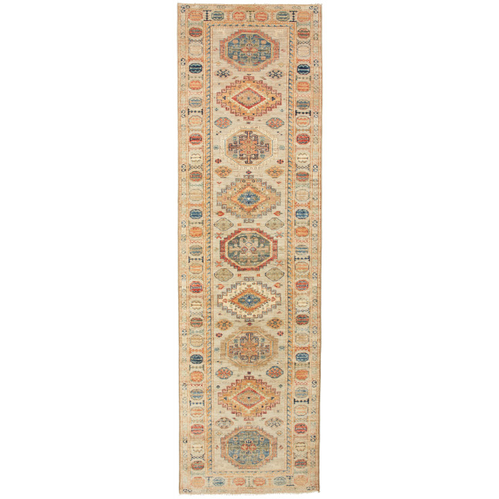 Hand Made Rug Kazak Fine Pakistan 81x291 Ivory