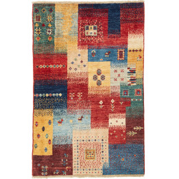 Hand Made Rug Mosaic Pakistan 80x124 Multicolor