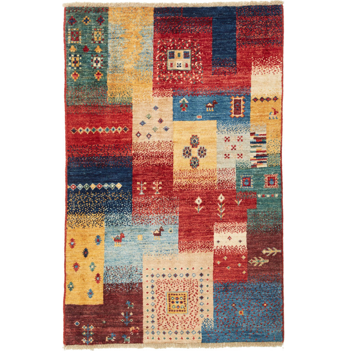 Hand Made Rug Mosaic Pakistan 80x124 Multicolor