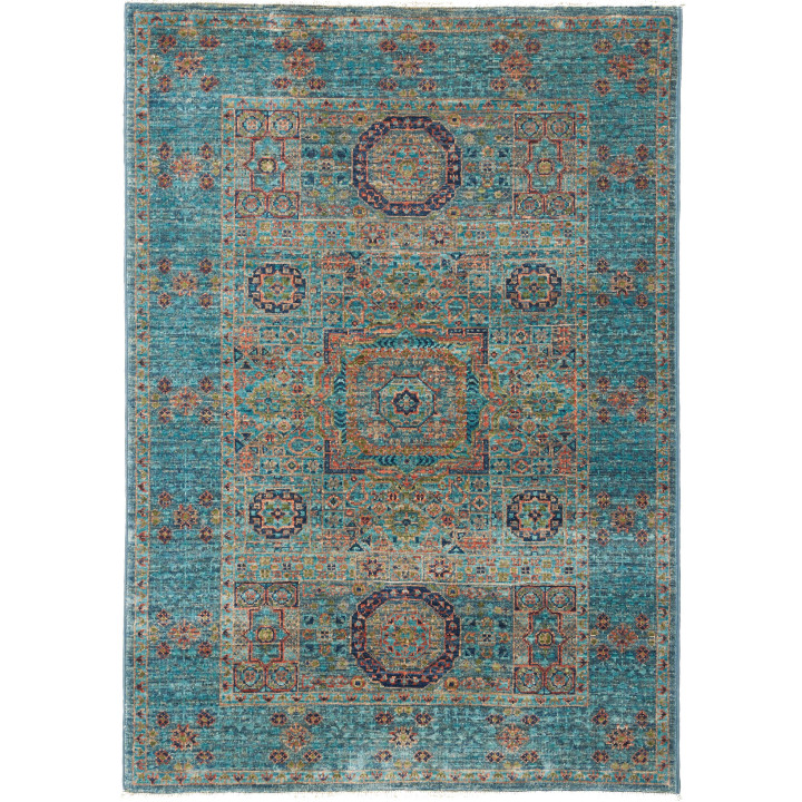 Hand Made Rug Kairo Pakistan 81x115 Petrol Gree