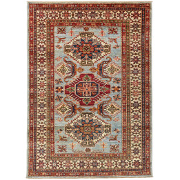 Hand Made Rug Kazak Fine Pakistan 124x174 Light