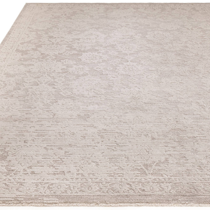 Tappeto Laurent astratto beige tortora e crema 1