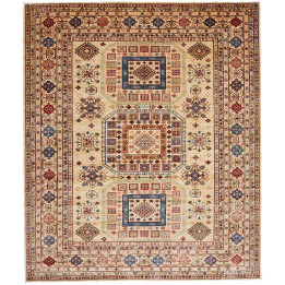 Hand Made Rug Kazak Fine Pakistan 261x304 Beige