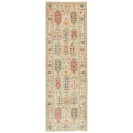 Hand Made Rug Floralia Pakistan 80x248 Beige Bl