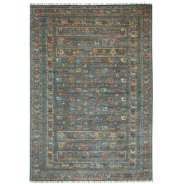 Hand Made Rug Istintia Pakistan 197x285 Petrol