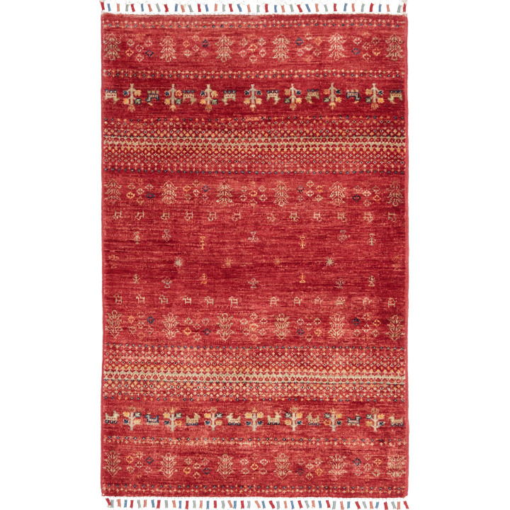 Hand Made Rug Gabbeh Nova Pakistan 77x124 Red B