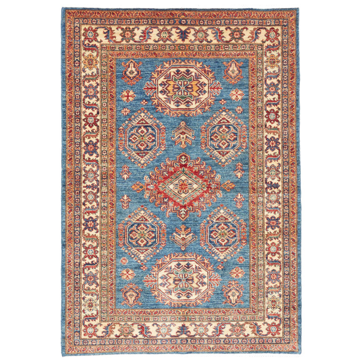 Hand Made Rug Kazak Fine Pakistan 118x171 Blue