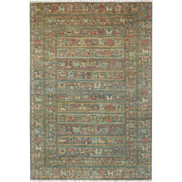 Hand Made Rug Istintia Pakistan 201x292 Petrol