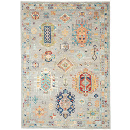 Hand Made Rug Floralia Pakistan 126x180 Gray Mu