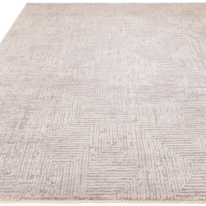 Rug Laurent geometric grey and silver 120x160 cm