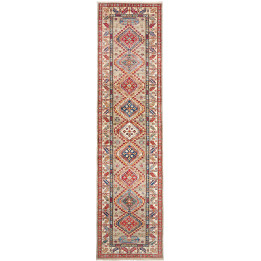 Hand Made Rug Kazak Fine Pakistan 77x309 Beige