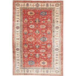 Hand Made Rug Kazak Fine Pakistan 206x304 Brick
