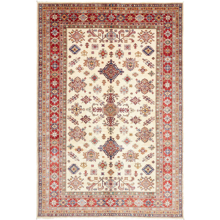Hand Made Rug Kazak Fine Pakistan 202x297 Ivory
