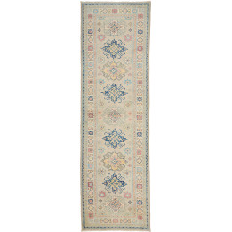 Tappeto Originale Kazak Afghanistan 83x292 Beig
