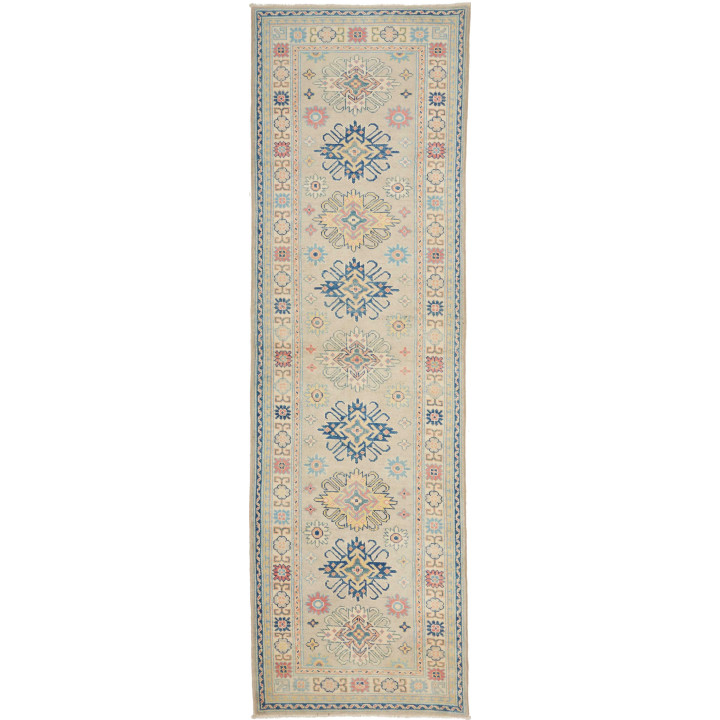 Tappeto Originale Kazak Afghanistan 83x292 Beig