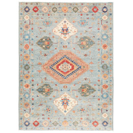 Hand Made Rug Kazak Fine Pakistan 145x200 Light