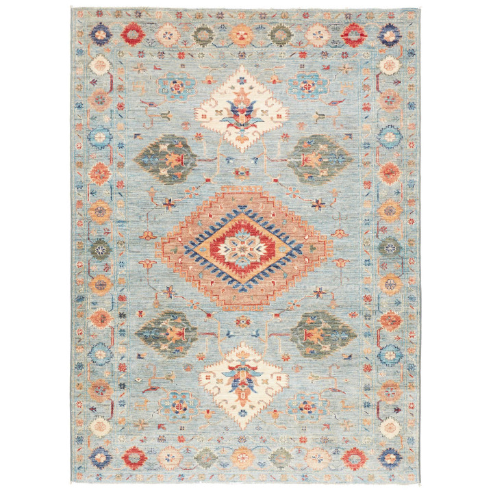 Hand Made Rug Kazak Fine Pakistan 145x200 Light