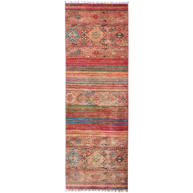 Rubin 82x247 Cm Rubin, Pakistan, Hand-carded Wool warp: