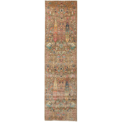 Rug Shahi Fine Pakistan 80x294 Olive Green Brow