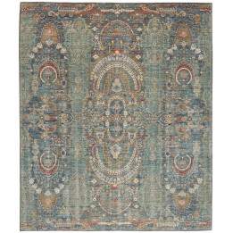 Hand Made Rug Floralia Pakistan 250x304 Petrol