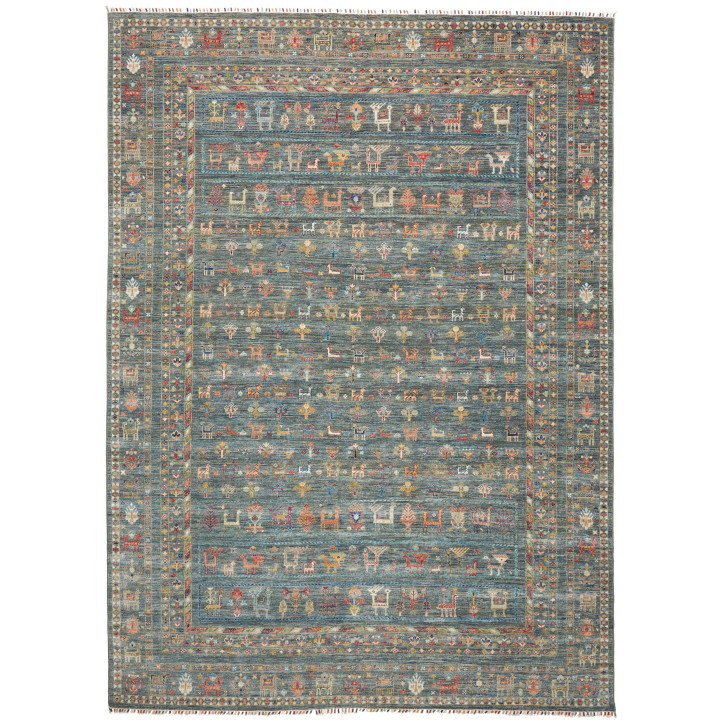 Tappeto Originale Istintia Pakistan 249x350 Blu