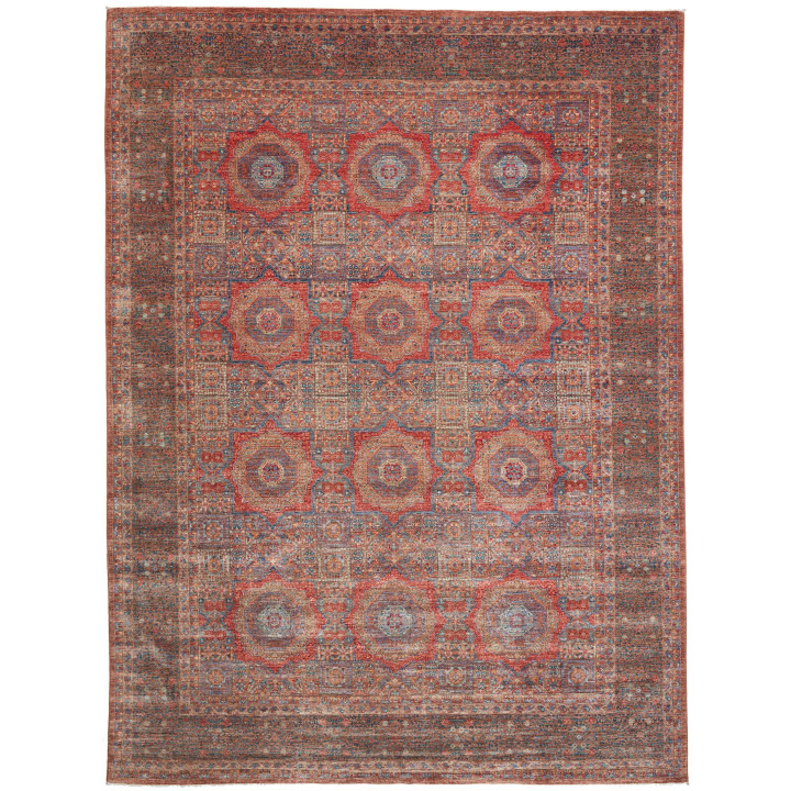 Hand Made Rug Kairo Pakistan 270x366 Rust Brown