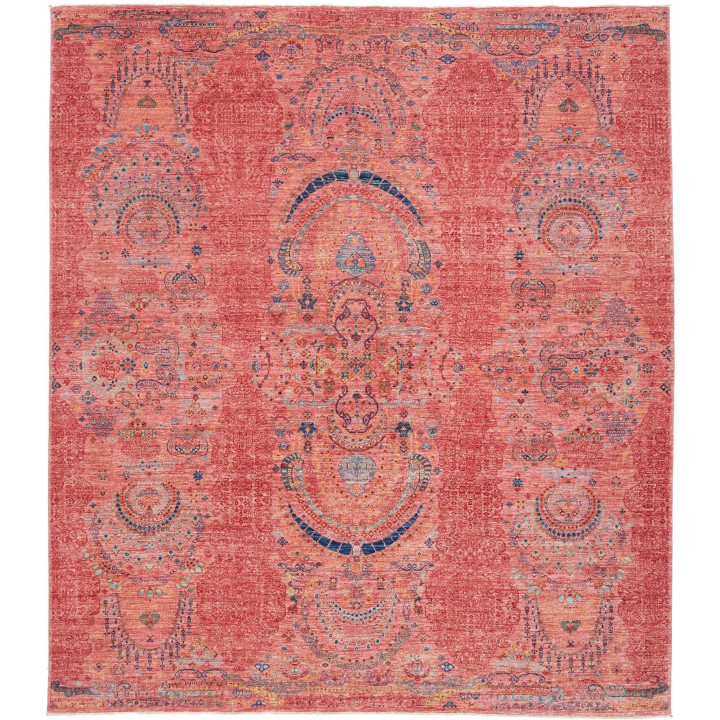 Hand Made Rug Floralia Pakistan 251x288 Red Blu