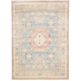 Hand Made Rug Kazak Afghanistan 205x283 Blue Pe