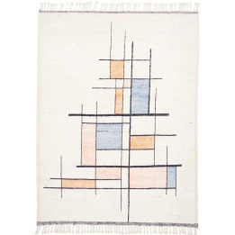 Hand Made Rug Berber Pakistan 174x232 Ivory Mul