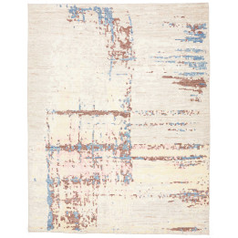 Hand Made Rug Berber Pakistan 241x307 Beige Blu