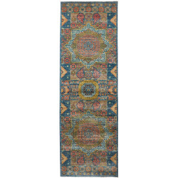 Rug Mamlouk Pakistan 82x255 Petrol Blue Terraco