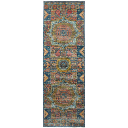 Rug Mamlouk Pakistan 82x255 Petrol Blue Terraco