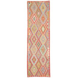Hand Made Rug Kilim Afghanistan 84x292 Brick Re