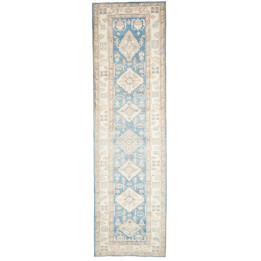 Hand Made Rug Kazak Afghanistan 100x350 Light B