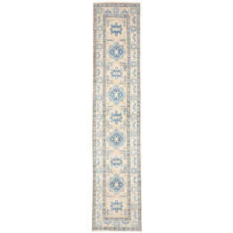 Hand Made Rug Kazak Afghanistan 77x373 Ivory Bl