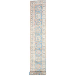 Hand Made Rug Kazak Afghanistan 79x586 Light Bl