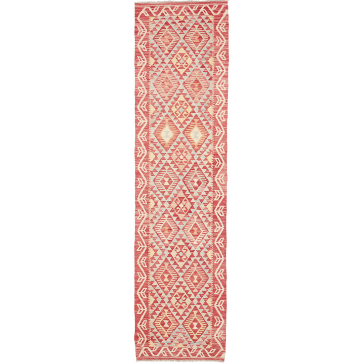 Hand Made Rug Kilim Afghanistan 76x295 Red Ivor