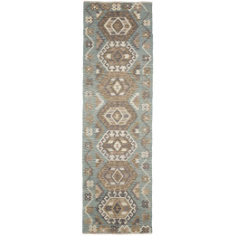 Tappeto Originale Kilim Afghanistan 88x295 Verd