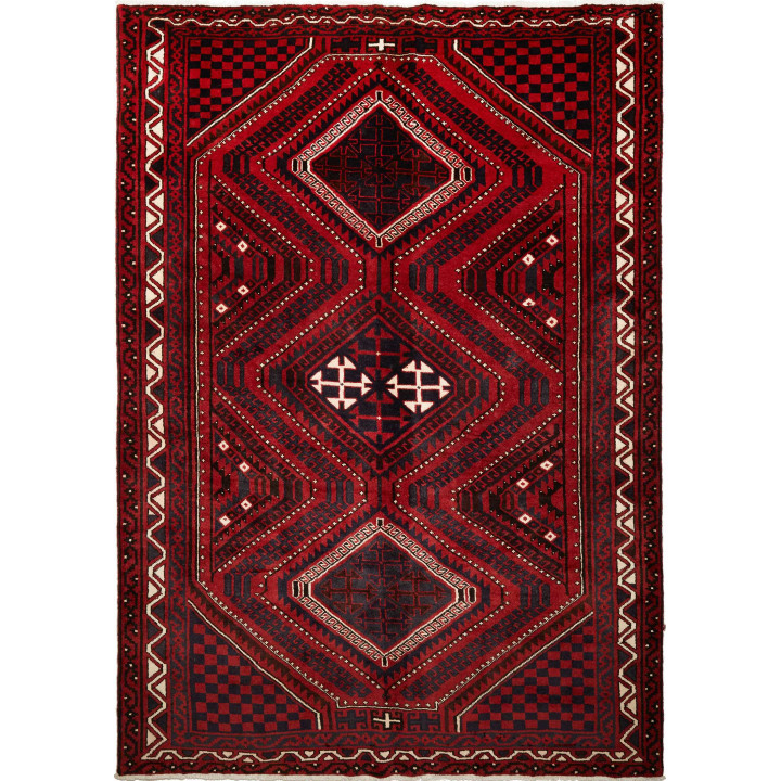 Hand Made Rug Lori Persia 220x307 Dark Red Blac