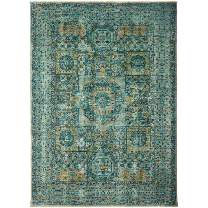 Hand Made Rug Kairo Pakistan 168x233 Petrol Gre